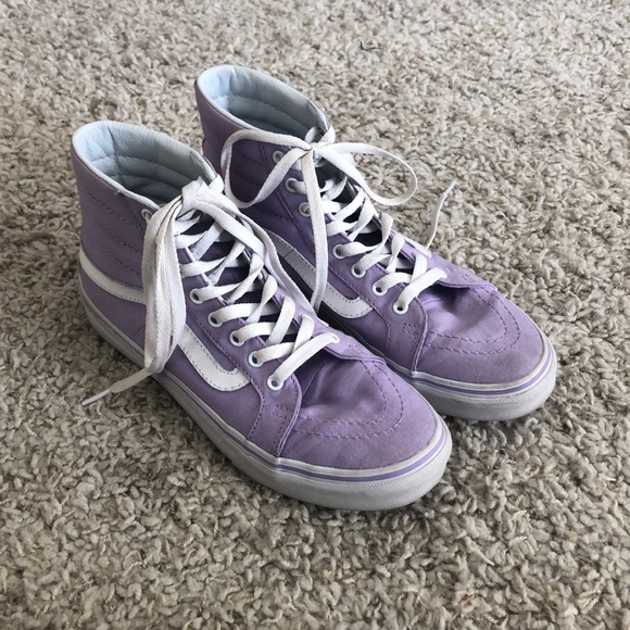 lilac high top vans